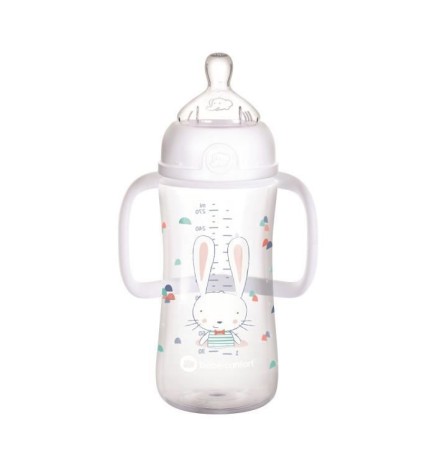 Bébé Conf Biberon Émotion Blanc avec poignet 6-24m 270ml