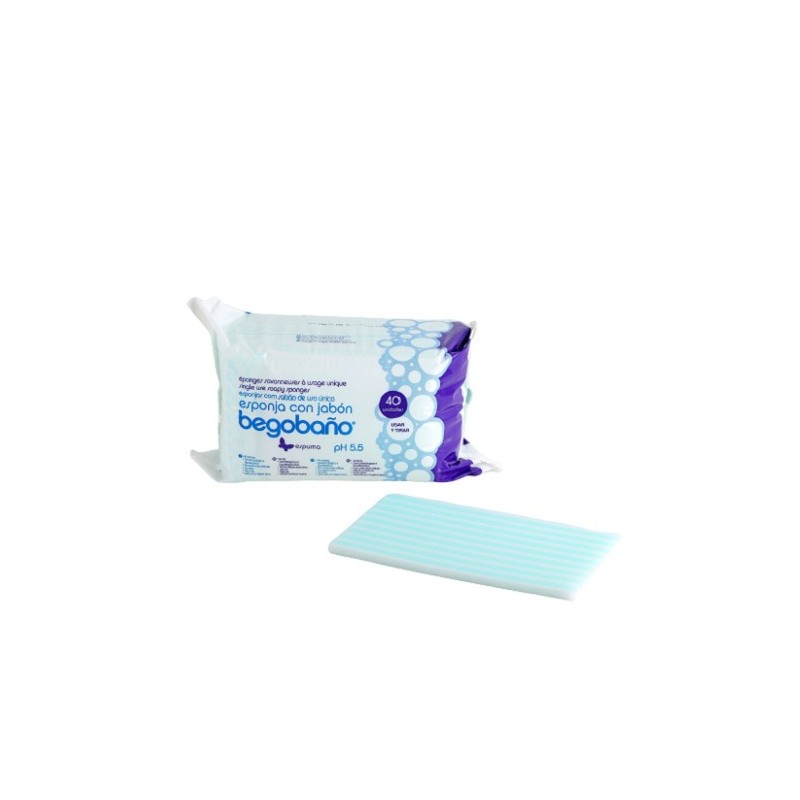 Begobano eponge savonneuse 12*20 cm 40 Unités