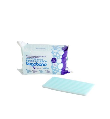 Begobano eponge savonneuse 12*20 cm 40 Unités