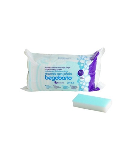 Begobano eponge savonneuse 7.5*12 cm 50 unites