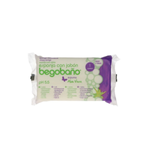 Begobano Eponge Savonneuse Aloe Vera 7.5 x 13 cm