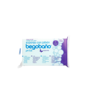 Begobano Eponge Savonneuse Naturel 7.5 x 13 cm