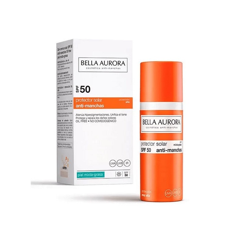 Bella Aurora Gel solaire Anti-taches Peaux mixtes/grasses SPF 50+ 50 ml