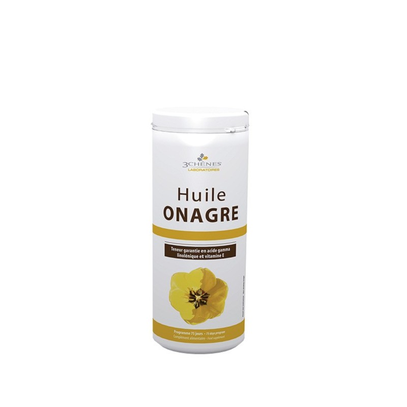 3Chenes Huile d’Onagre Oméga 6 et Vitamine E 150 Capsules 3Chenes Huile d’Onagre Oméga 6 et Vitamine E 150 Capsules