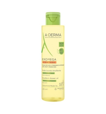 A-DERMA — EXOMEGA CONTROL HUILE LAVANTE ÉMOLLIENT ANTI-GRATTAGE 200 ml