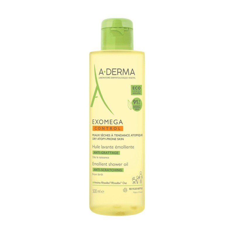 A-DERMA — EXOMEGA CONTROL HUILE LAVANTE ÉMOLLIENT ANTI-GRATTAGE 500 ml