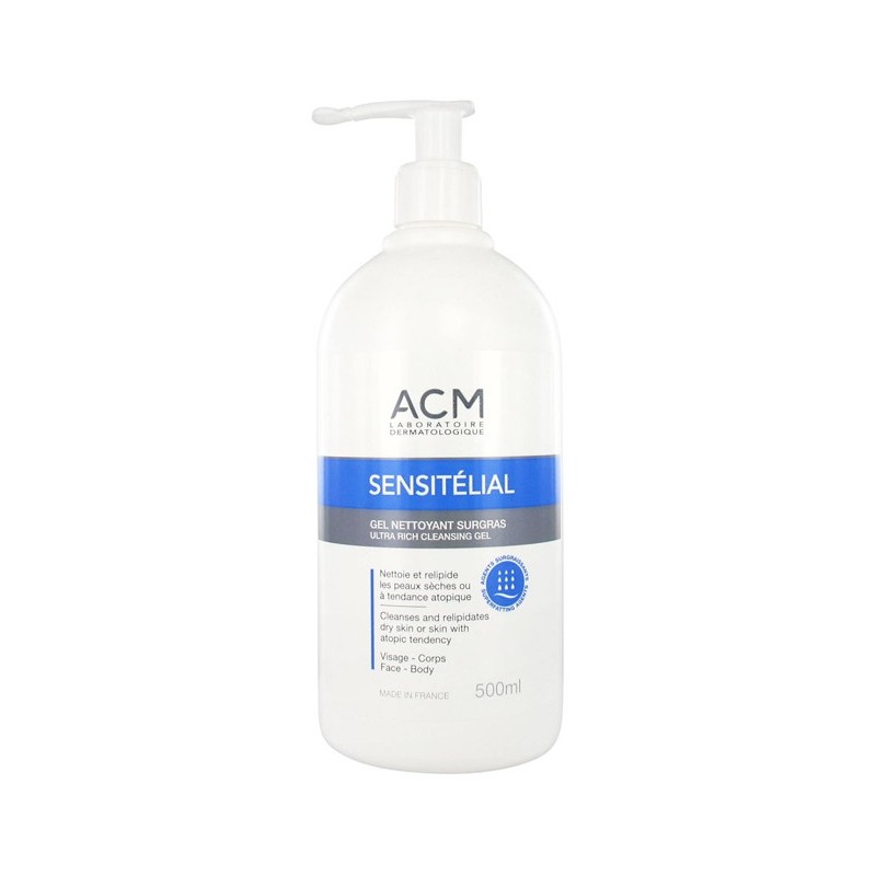 Acm Sensitélial Gel nettoyant surgras – 500 ml