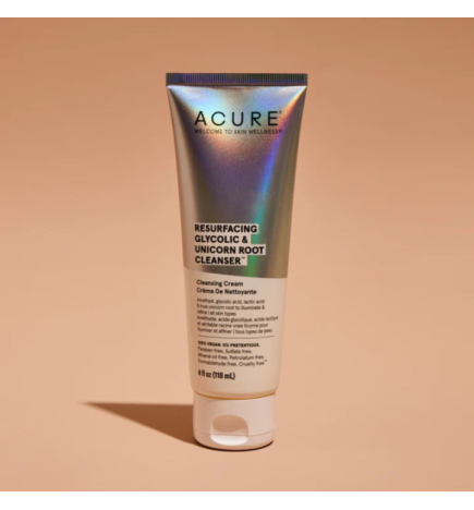 Acure Resurfacing glycolic & Unicorn Root Cleanser 118ml
