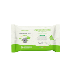 Alphanova Lingettes Nettoyantes Bebe 60 unités
