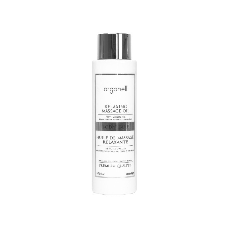 Arganell Huile De Massage Relaxant Orange citron Et Bergamot 200ml