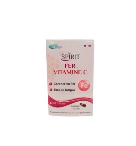 Spirit Fer & vitamine C 30 Gelules