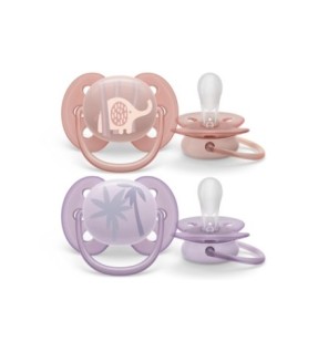 Avent 2 Sucette Ultra Soft 0-6m Girl Scf091/09