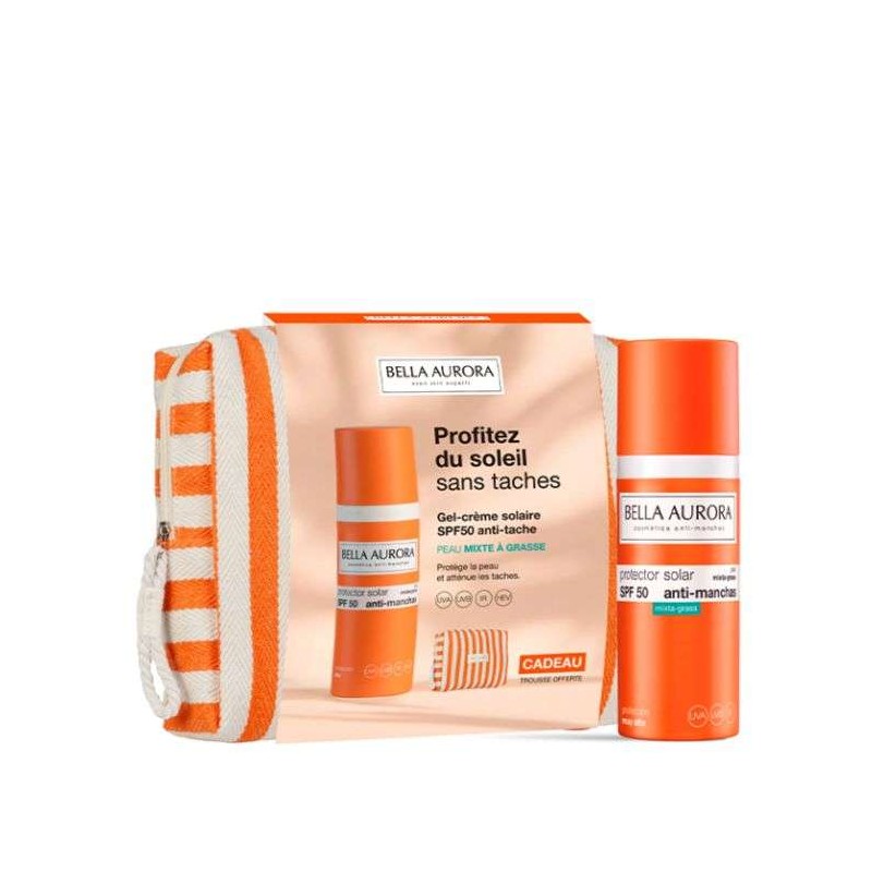 BELLA AURORA ECRAN DEPIGM SPF50 PEAU MIXTE A GRASSE + TROUSSE OFFERTE BELLA AURORA ECRAN DEPIGM SPF50 PEAU MIXTE A GRASSE + TROUSSE OFFERTE