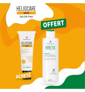 Heliocare 360º Gel Oil-free SPF 50 + Biretix Cleanser 200ml OFFERT