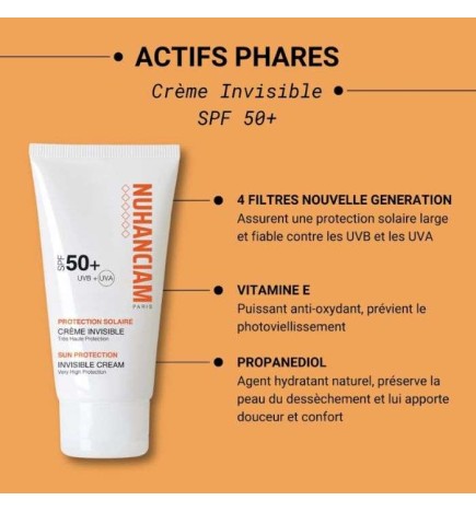 NUHANCIAM CREME SOLAIRE INVISIBLE SPF 50+ 50ML