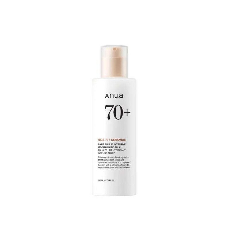 ANUA 70+ CERAMIDE LAIT HYDRATANT INTENSE AU RIZ 150 ML