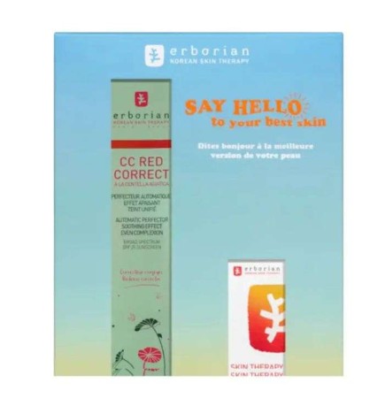 ERBORIAN DUO CC RED CORRECT 45ML + SKIN THERAPY 10ML