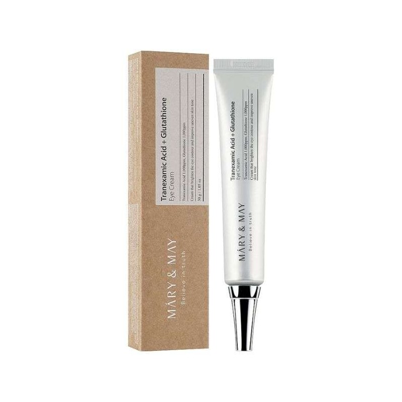 MARY AND MAY TRANEXAMIC ACID + GLUTATHIONE CREME YEUX 30 G MARY AND MAY TRANEXAMIC ACID + GLUTATHIONE CREME YEUX 30 G