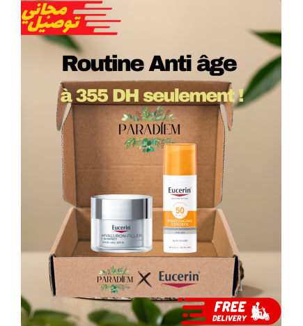 EUCERIN Hyaluron-Filler 3X Effect Soin de Jour Peau Sèche 50 ML + Sun fluide anti âge 50 ML