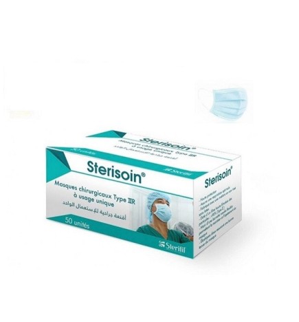 STERISOIN Masques Chirurgicaux Bleu 50 Unités