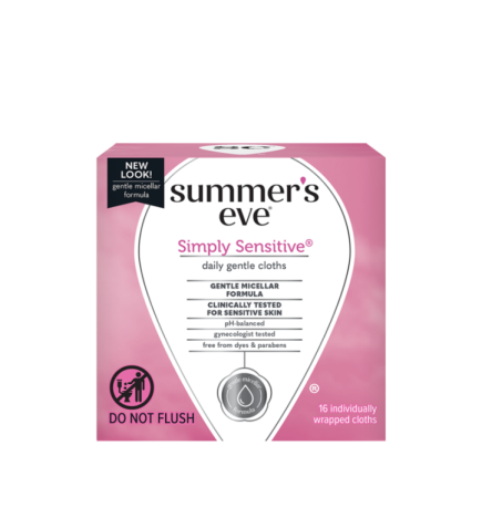 Summer’s Eve Simply Sensitive Cleansing 16 Cloths