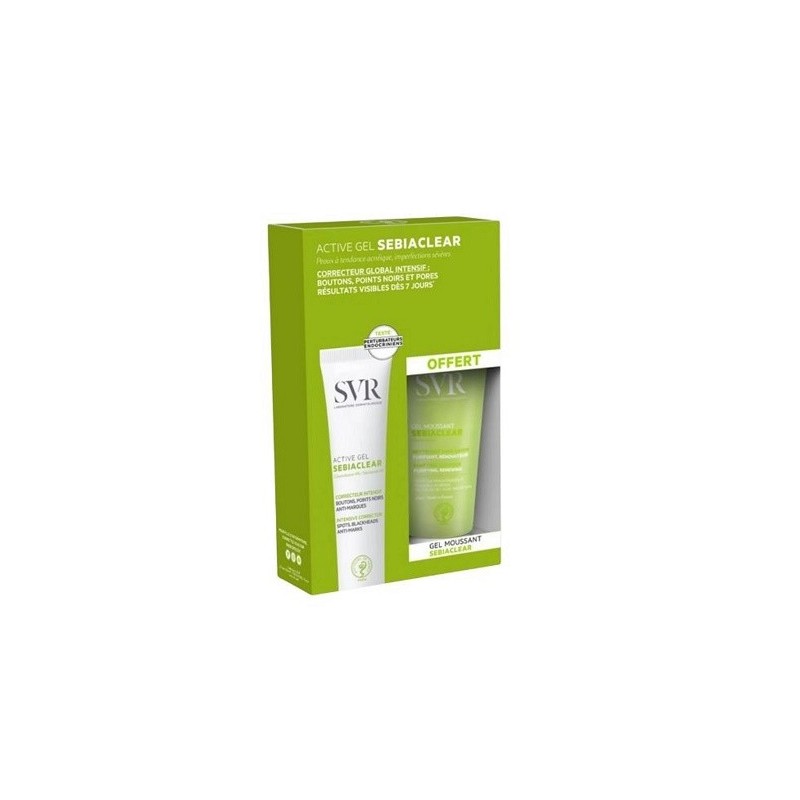 SVR Sebiaclear Active 40ml + Gel Moussant 55ml OFFERT