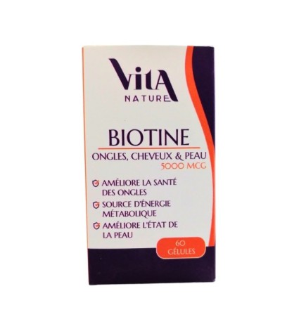 Vita Nature Biotine 5000mcg 60 Gelules