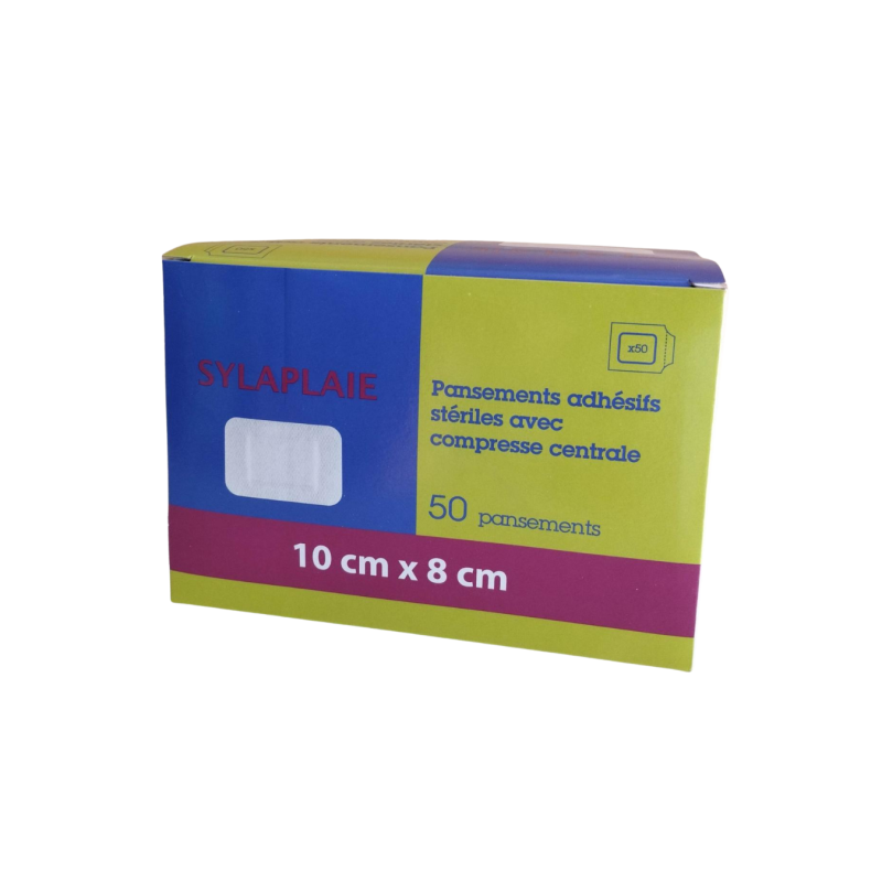 Sylaplaie Pansement Adhesif Sterile 8 cm x 10cm
