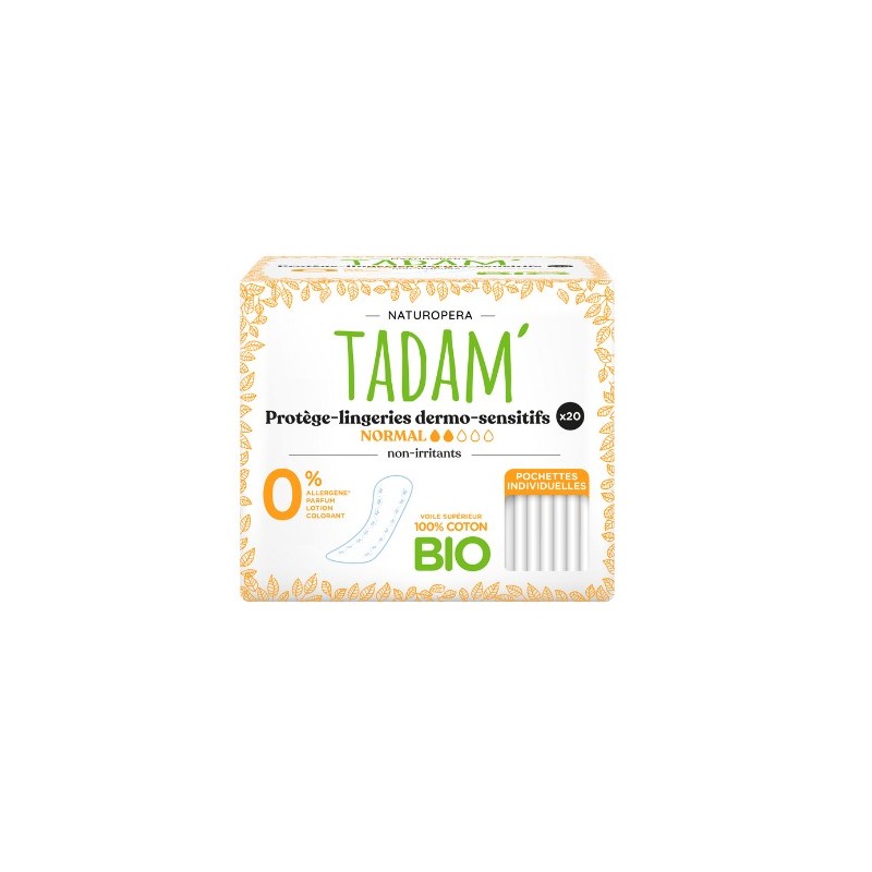 Tadam Protege Lingeries Coton Bio Normal 20 unités