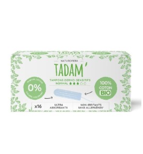 Tadam Tampons Coton Bio Normal 16 unités