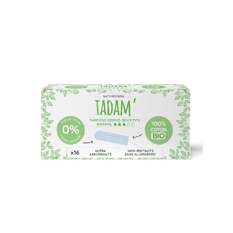 Tadam Tampons Coton Bio Normal 16 unités