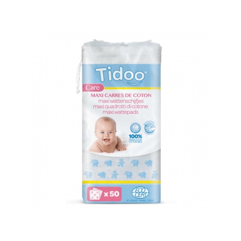 TIDOO CARRES MAXI BABY 50 UNITES