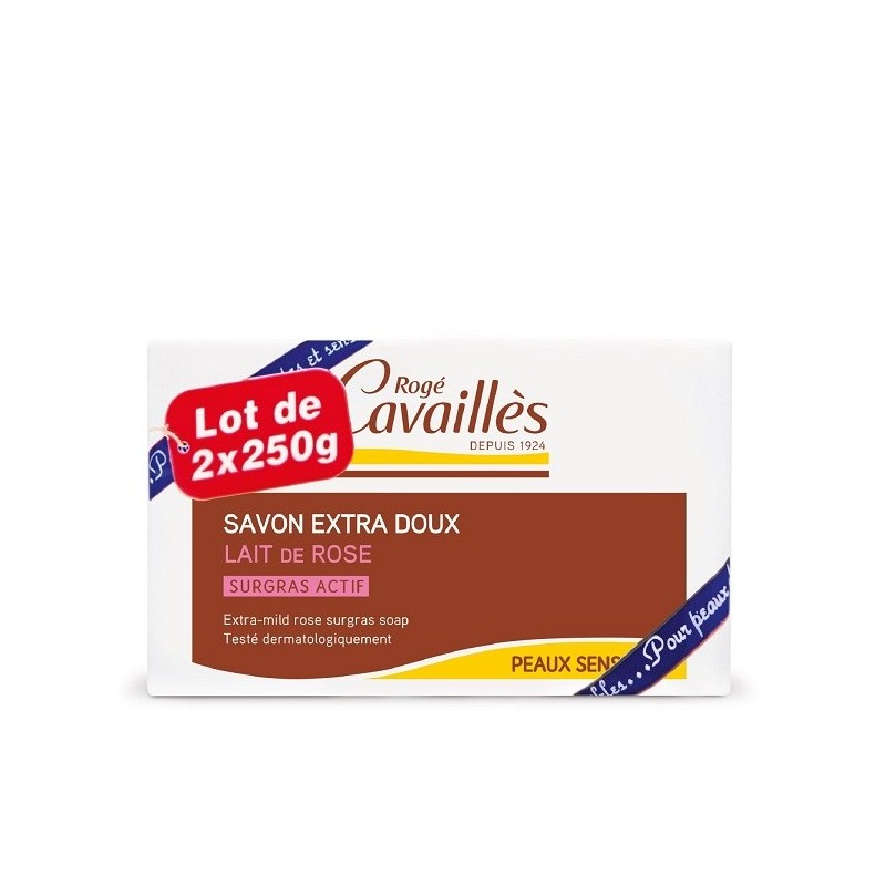 Rogé Cavailles SAVON SUGRAS EXTRA-DOUX Lait De Rose Lot De 2 *250g