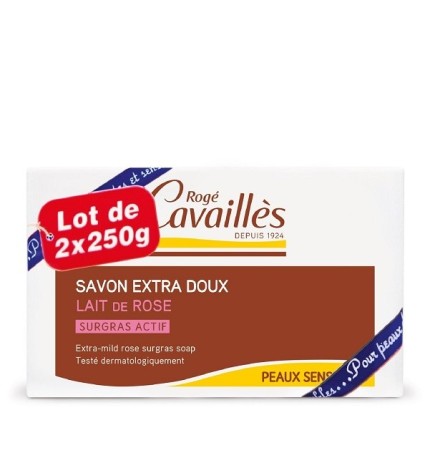Rogé Cavailles SAVON SUGRAS EXTRA-DOUX Lait De Rose Lot De 2 *250g