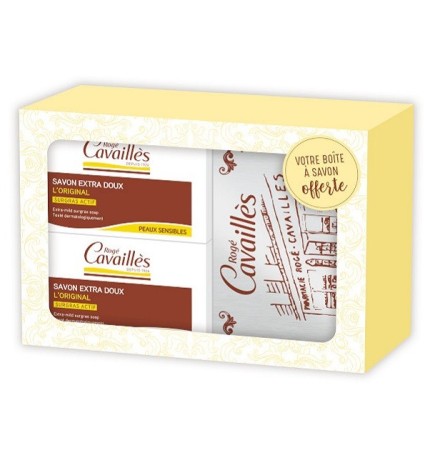 Rogé Cavaillès Savon Surgras Extra Doux 2x250g+1 Boite Offerte