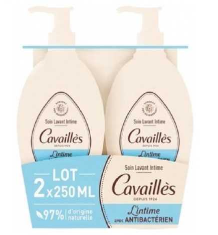 Rogé Cavaillès Soin Lavant Intime Antibactérien Lot de 2 x 250 ml