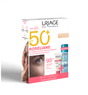 ROSÉLIANE CC CREAM SPF50 TEINTE CLAIRE + EAU THERMALE 50ML OFFERTE