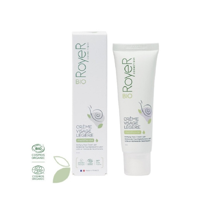 RoyeR Crème Visage Matifiante Légère à la Bave d’escargot 50ml