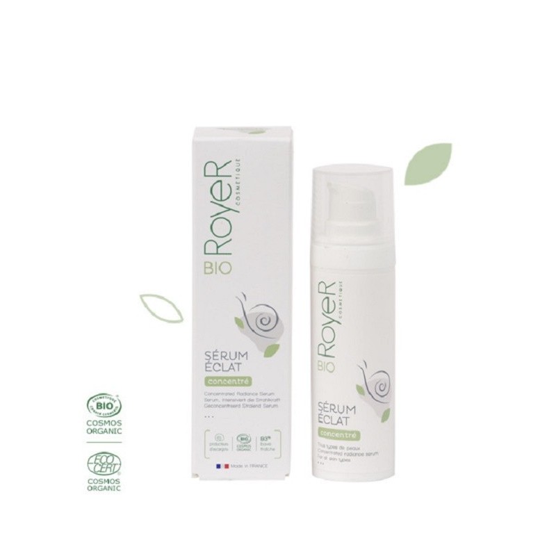 RoyeR Sérum Eclat Concentré à la bave pure d’escargot 30 ml
