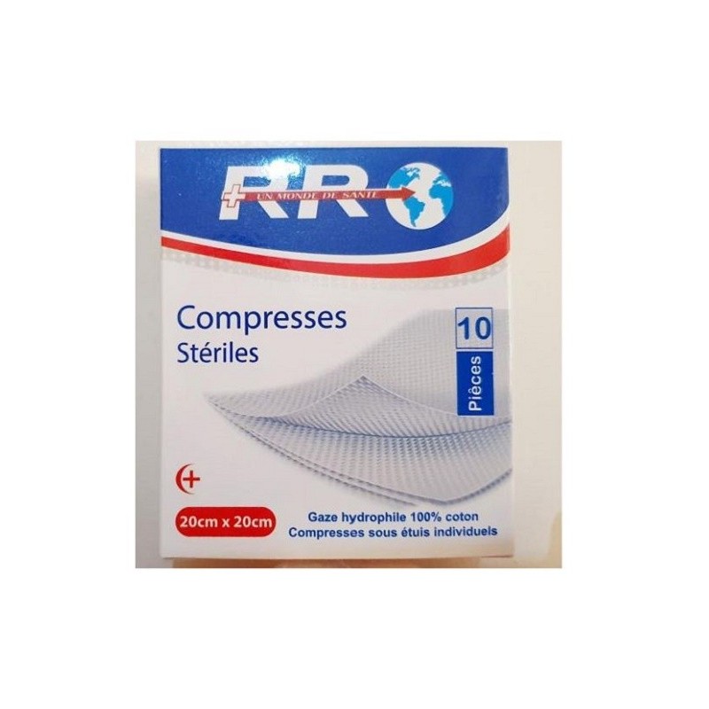 RR Compresse Steriles 20*20 Boite de 10 Pièces
