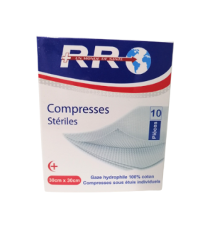 RR Compresse Steriles 30 x 30 10 Pieces