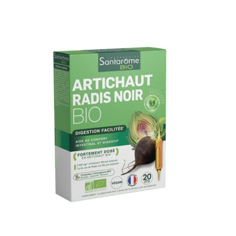 SANTAROME ARTICHAUT RADIS NOIR 20 AMPOULES