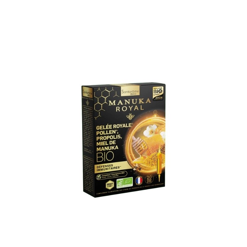SANTAROME Gelée Royale 2000 au Miel de Manuka Bio 20 ampoules