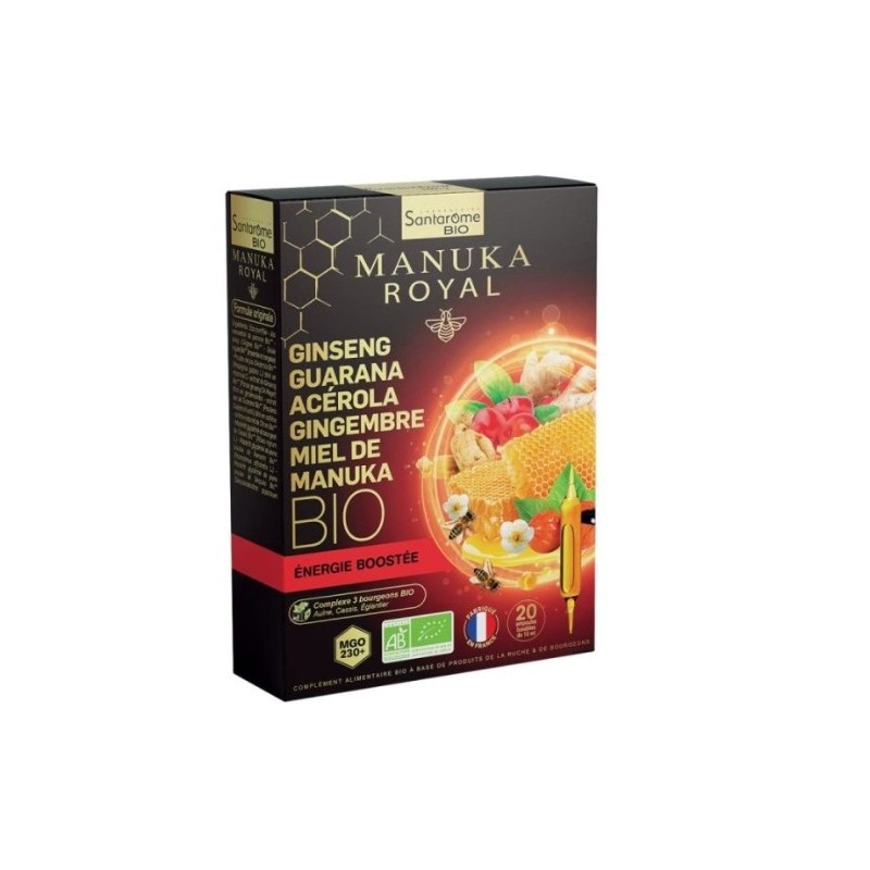SANTAROME GINSENG GUARANA ACEROLA MANUKA 20 AMPOULES
