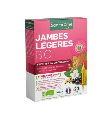 SANTAROME JAMBES LEGERES BIO 20 AMPOULES