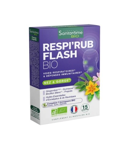 SANTAROME RESPI’RUB FLASH 15 COMPRIMES