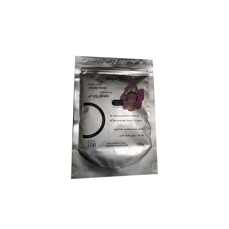 SANTE BIO PREMIUM Poudre Visage Argile Rose 100G