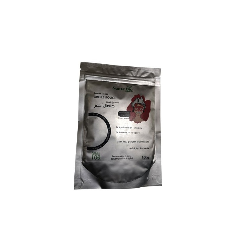 SANTE BIO PREMIUM Poudre Visage Argile Rouge 100G