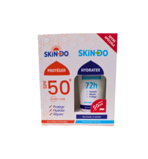 Skindo Ecran Solaire Invisible + Creme hydratante Peaux Normale a Seches