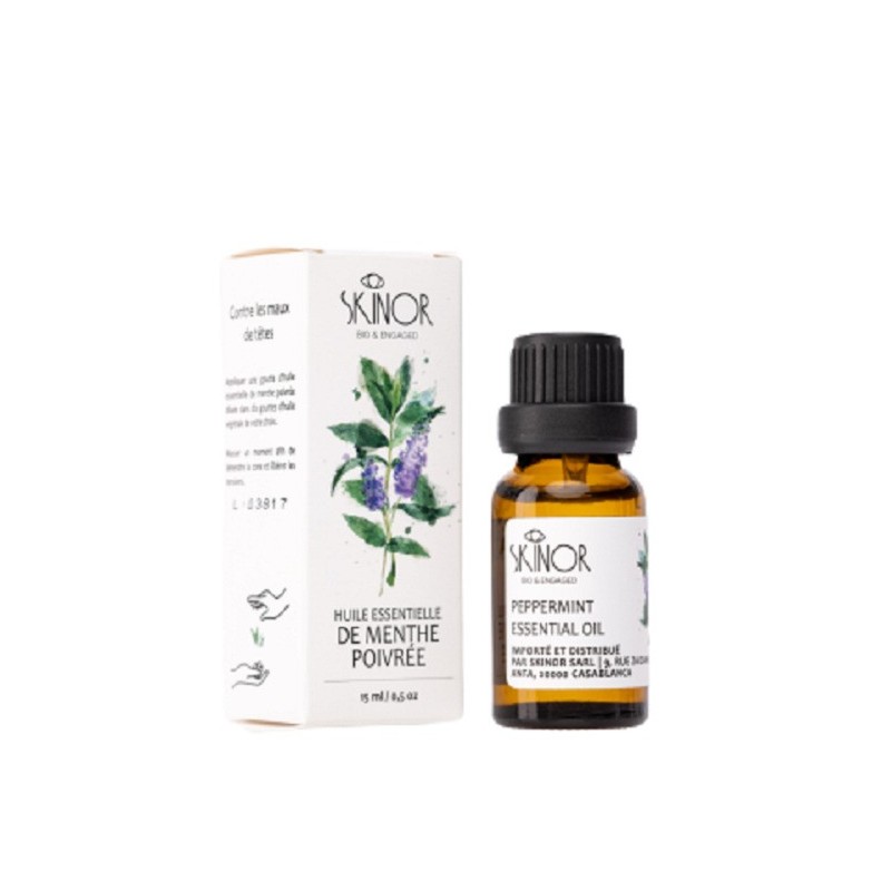 SKINOR Huile Essentielle de Menthe Poivrée 20ml